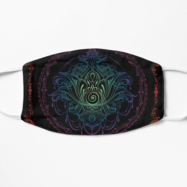 Lotus Goddess in Technicolor Dreamscape Flat Mask