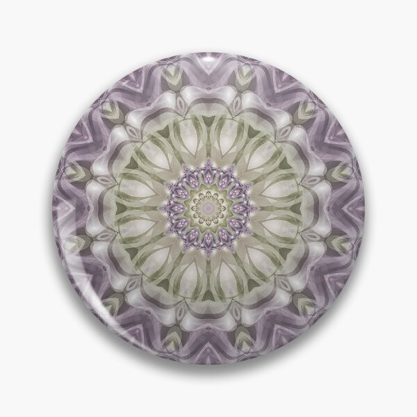 Item preview, Lilac and Green Fractal Mandala designed and sold by Kelly Dietrich Mandala & Fractal Art.
