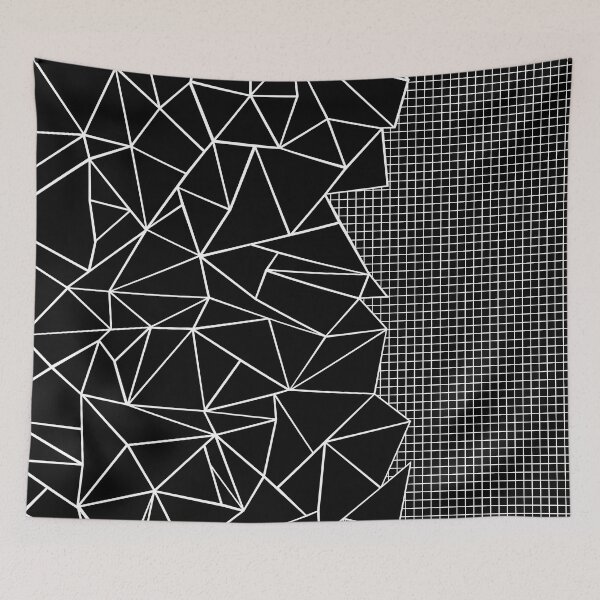 Item preview, Abstract Grid on Side Black designed and sold by ProjectM.