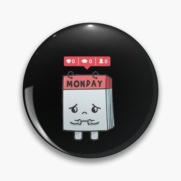 Item preview, Nobody likes montage cute sad monday calendar sheet designed and sold by katastrophal.
