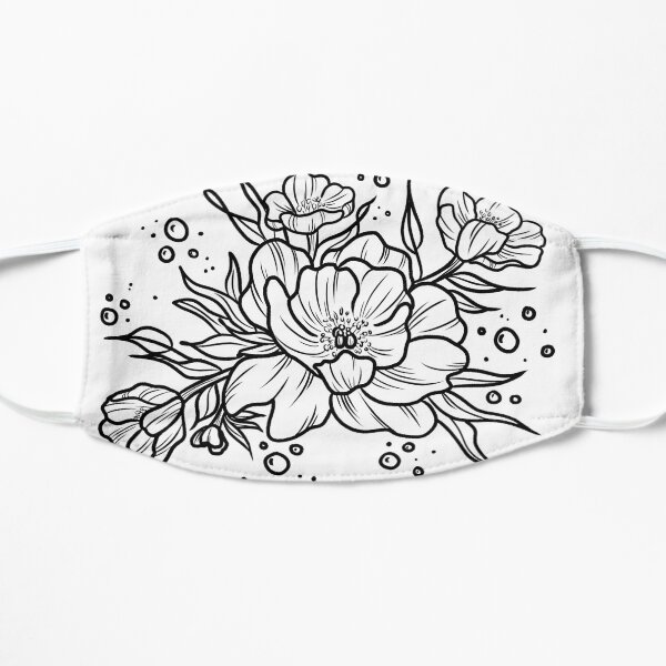 Peonies and Bubbles Mask