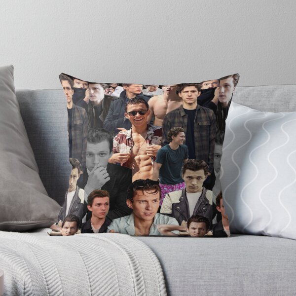 Tom Holland Collage Throw Pillow