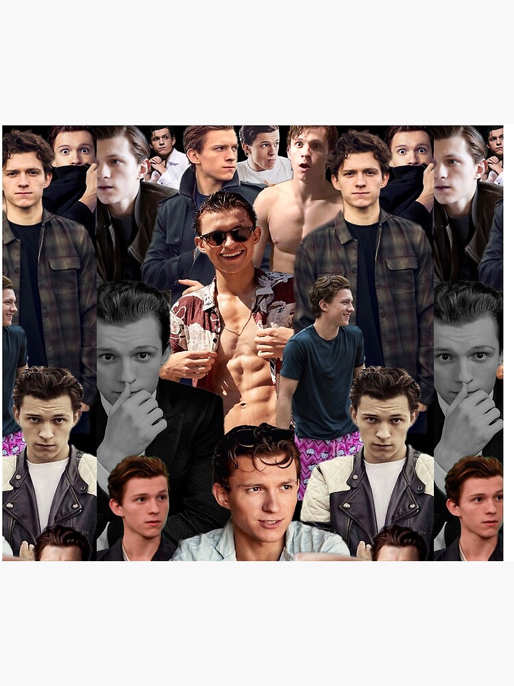 Tom Holland Collage Throw Blanket For Sale By Drovenove Redbubble 