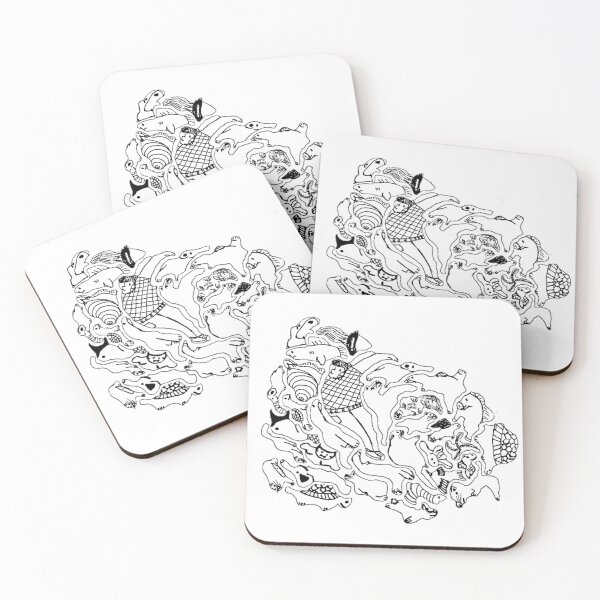 Item preview, Animals of the world design (black and white version) designed and sold by colorfulcahoots.
