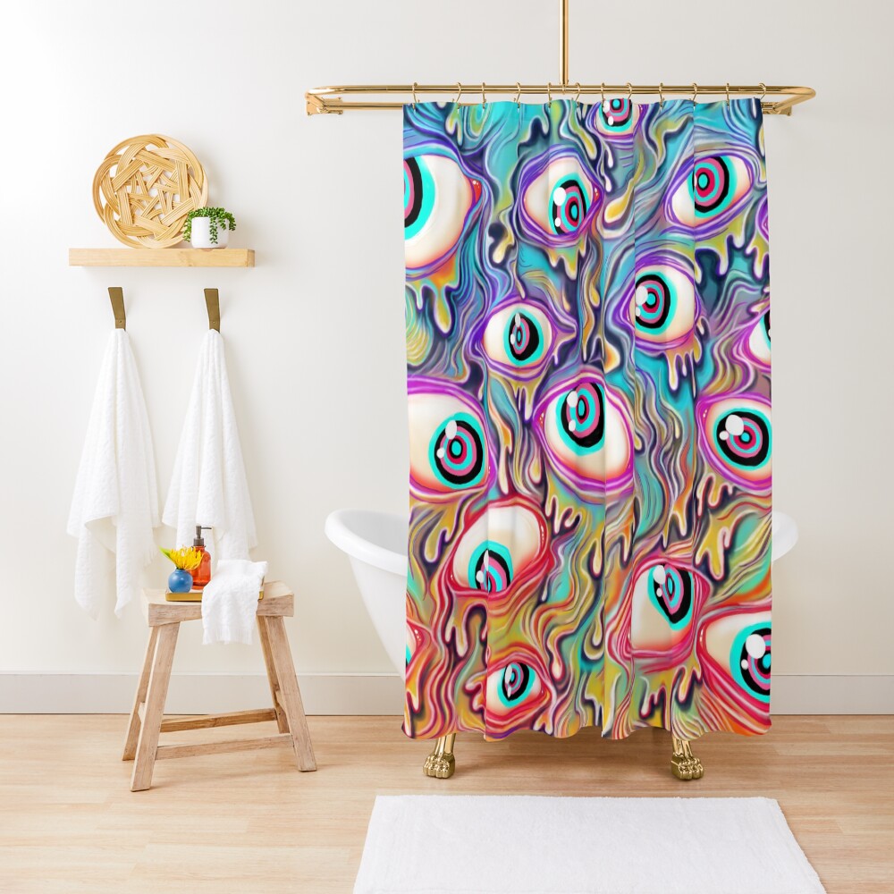 Eyeball Pattern Shower Curtain