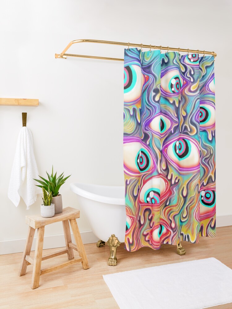 Alternate view of Eyeball Pattern Shower Curtain