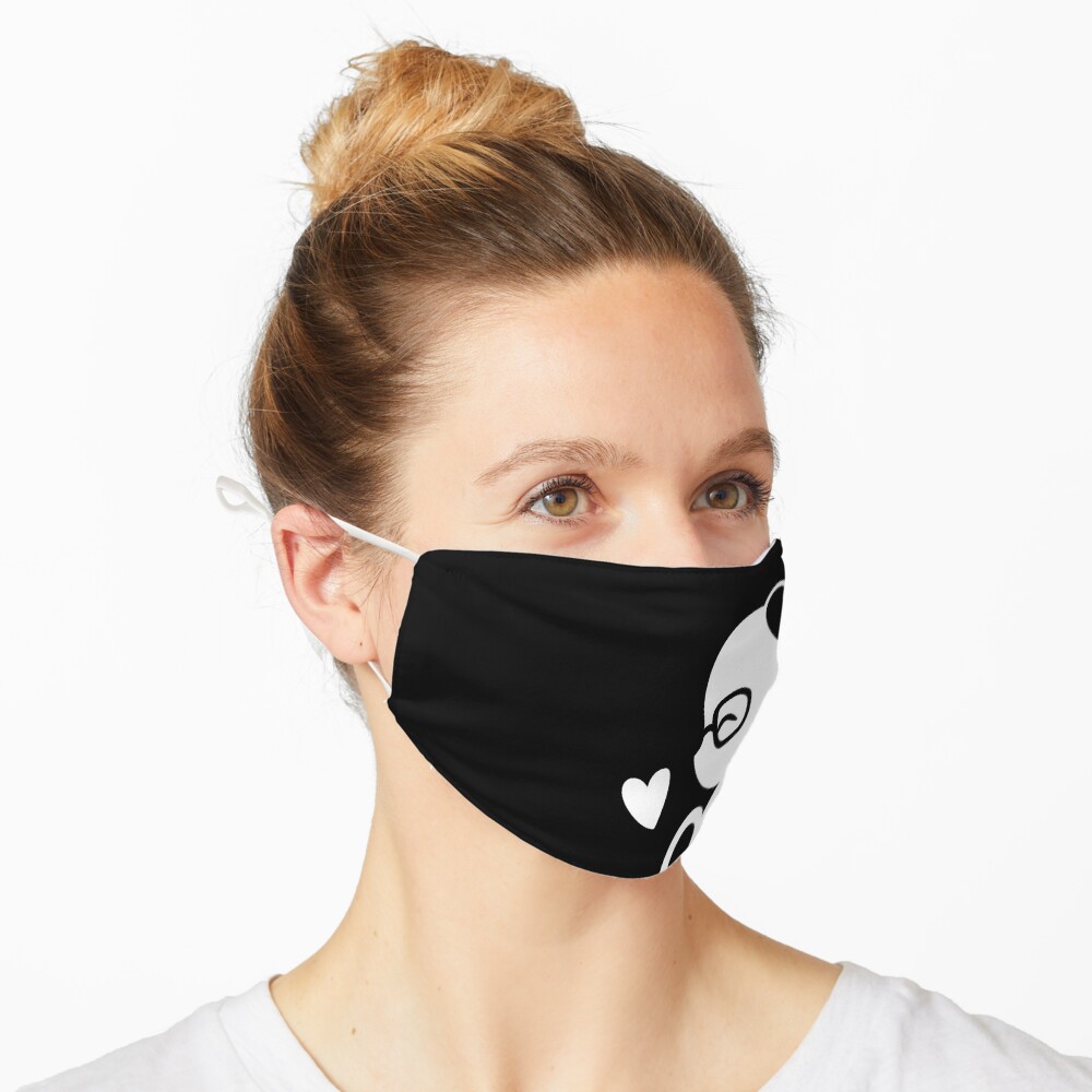 Panda Silhouette Portrait Mask