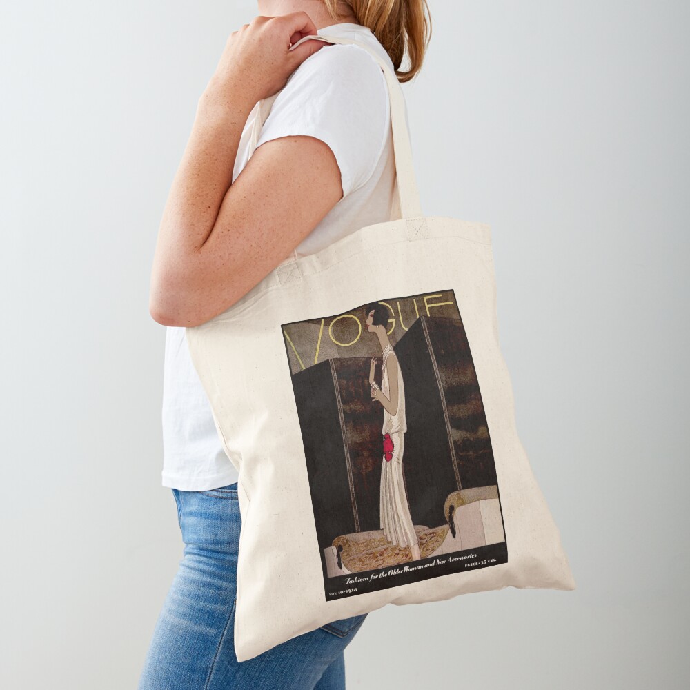 VOGUE : Vintage 1928 Magazine Cover Print Tote Bag