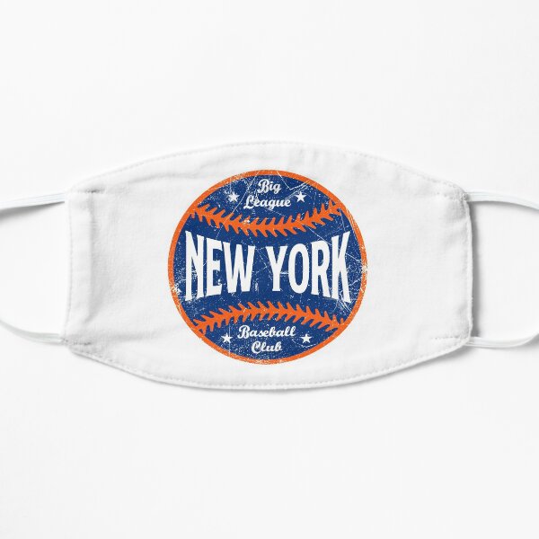 New York Retro Big League Baseball - White Flat Mask