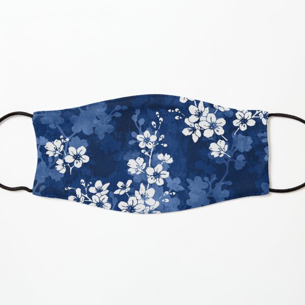 Sakura blossom in deep blue Kids Mask