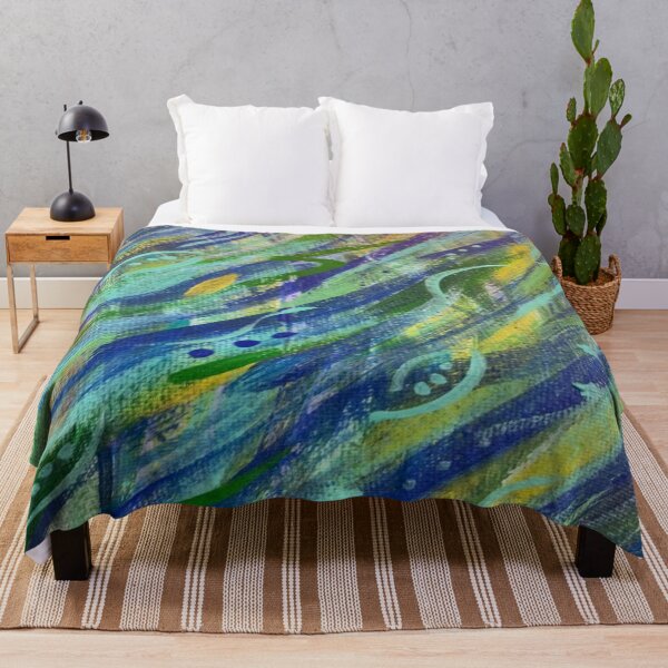Aperçu de l'œuvre Tableau Motifs Bleus créée et vendue par bipolarvirgoart.