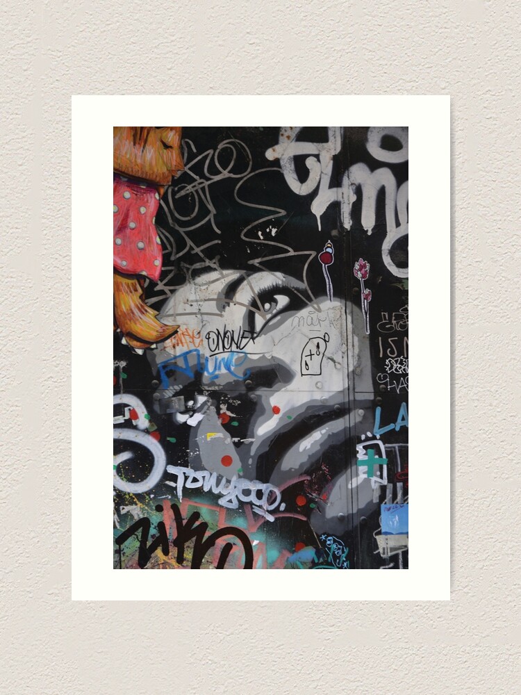 Alternate view of Barcelona Graffiti Art Print