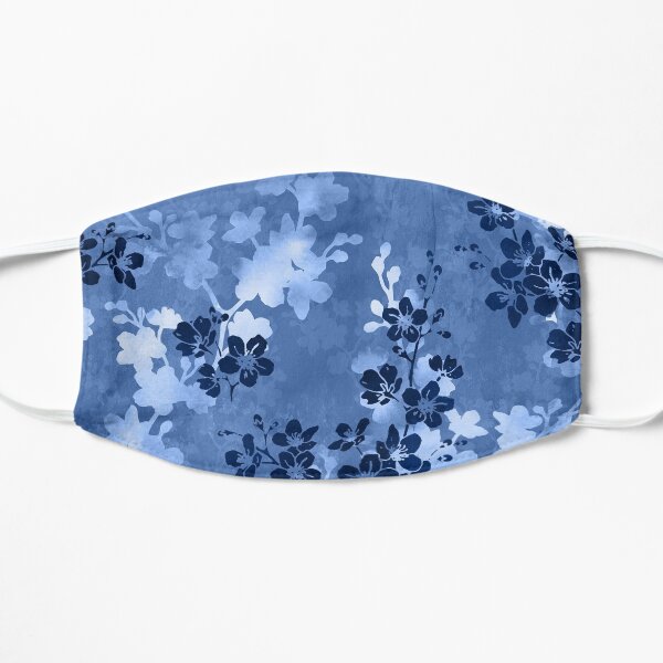Sakura blossom in blue Flat Mask