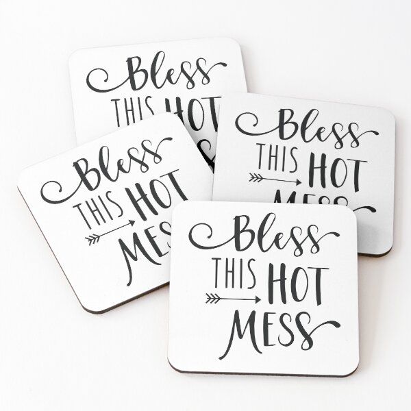Item preview, Bless this hot mess Quote Black and White designed and sold by TamGustam.