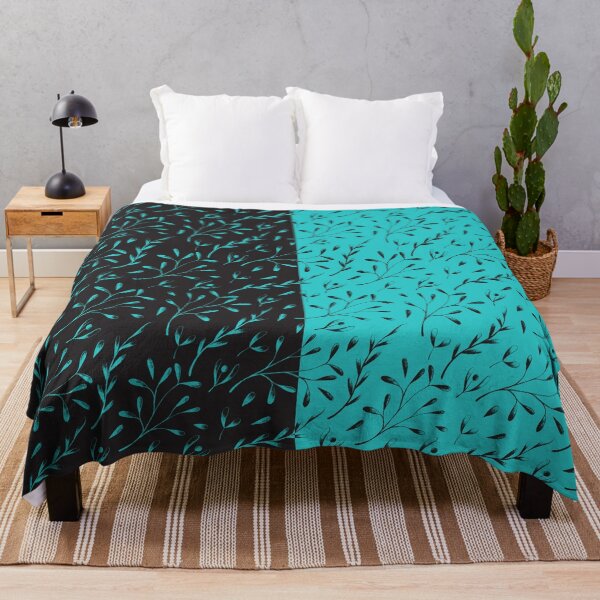 Vista previa del artículo con la obra «Turquesa de dos tonos, negro, floral, de parra.», diseñado y vendido por wasootch.