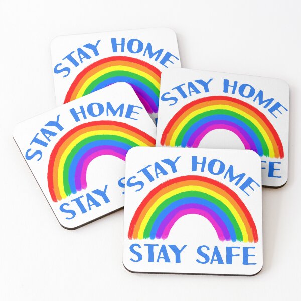 Item preview, STAY HOME STAY SAFE Thank You NHS Keyworkers Rainbow Support designed and sold by MagicBoutique.