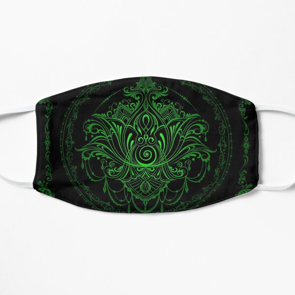 Lotus Goddess in Electric Green Flat Mask