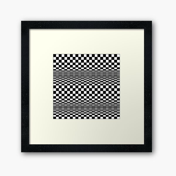 Op-art squares in motion Framed Art Print
