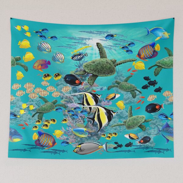 Item preview, Molokini Cove Hawaiian Tropical Fish Illustration  designed and sold by DriveIndustries.