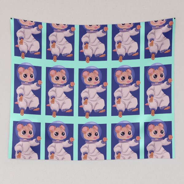 Item preview, hamster astronaut designed and sold by rainetherabbit.