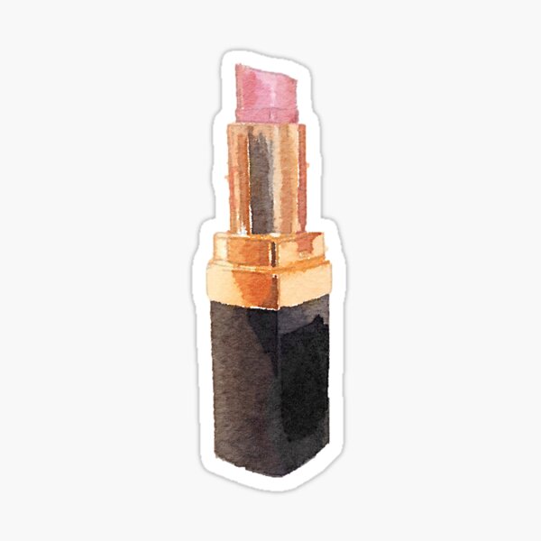 Lipstick No.1 | Watercolor Designer Pattern—Fashion/Style/Pretty/Hipster/Trendy Sticker