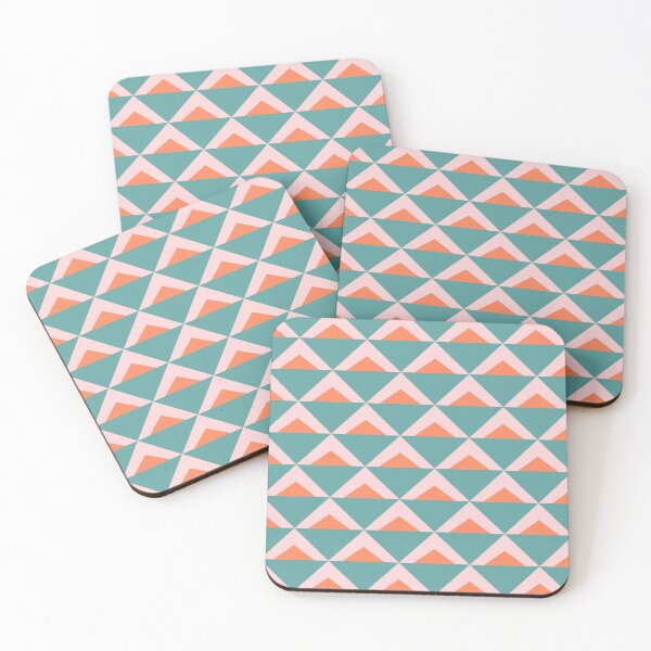 Item preview, Teal, Pink, and Orange Triangle Pattern designed and sold by JuneJournal.