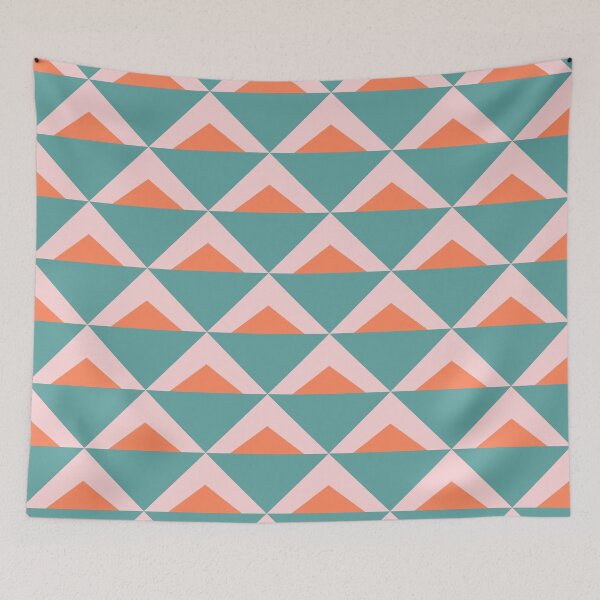Item preview, Teal, Pink, and Orange Triangle Pattern designed and sold by JuneJournal.