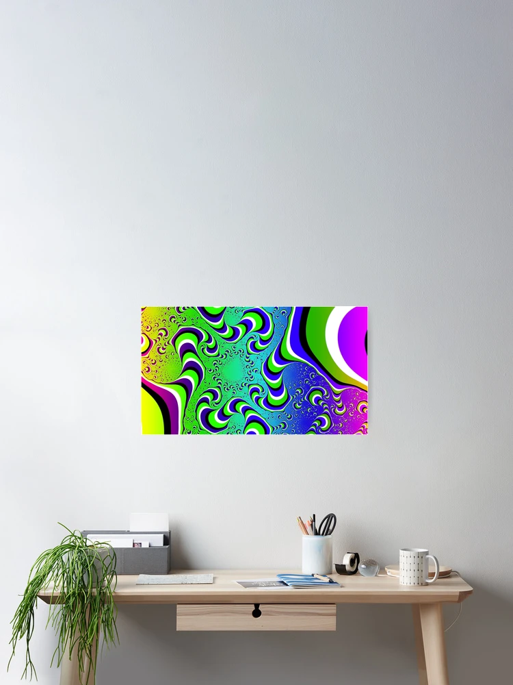 Thumbnail 2 of 3, Poster, Optical Illusion - Colour Waves [Roufxis-Rb] designed and sold by RoufXis.