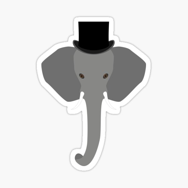 NDVH Elephant Wearing a Top Hat Sticker