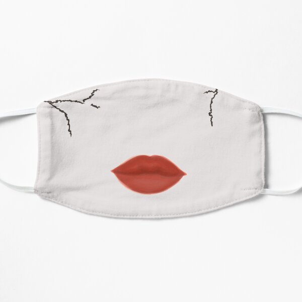 Nott the Brave of the Mighty Nein (Critical Role) mascarilla de porcelana con labios rojos Mascarilla plana
