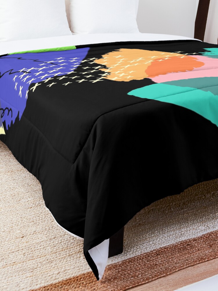 Alternate view of modern abstract art Comforter