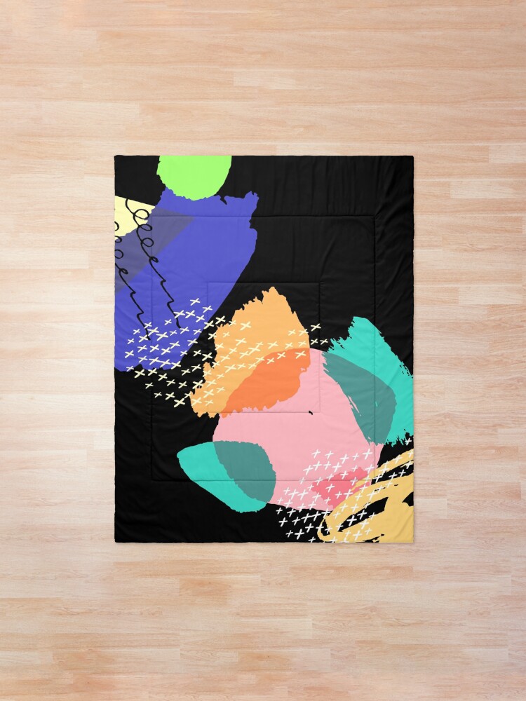 Alternate view of modern abstract art Comforter