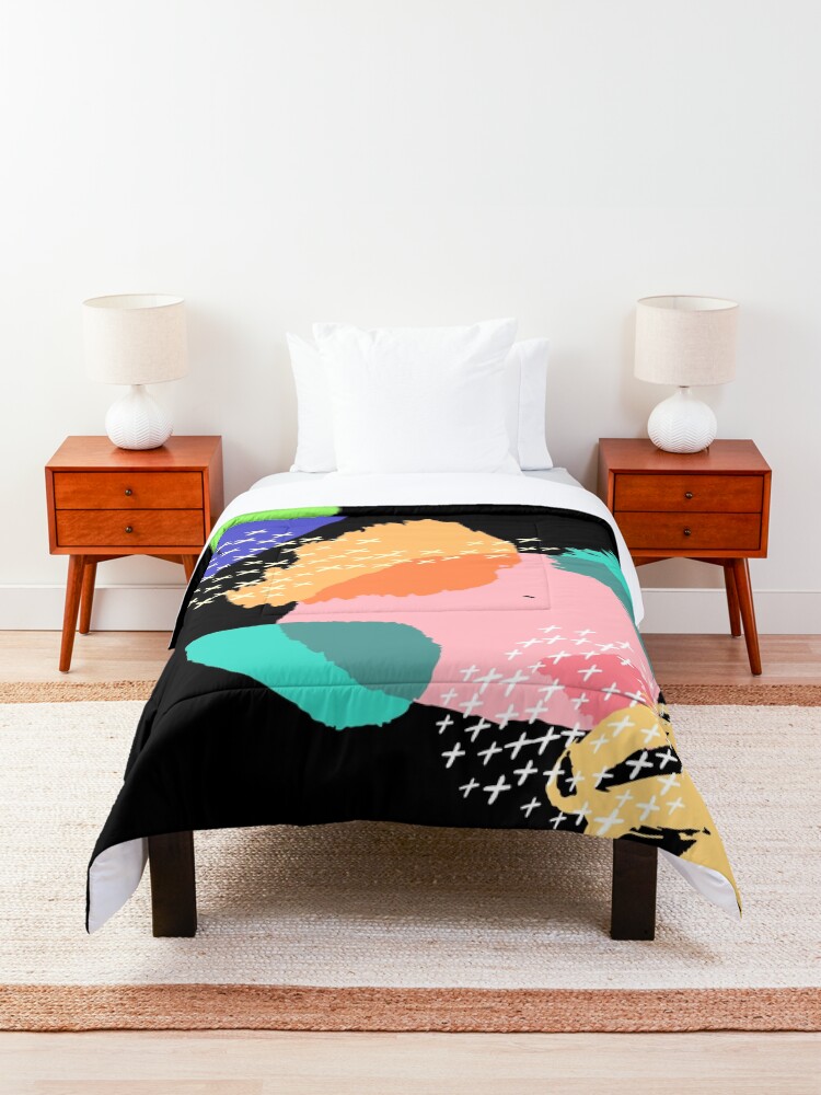 Alternate view of modern abstract art Comforter