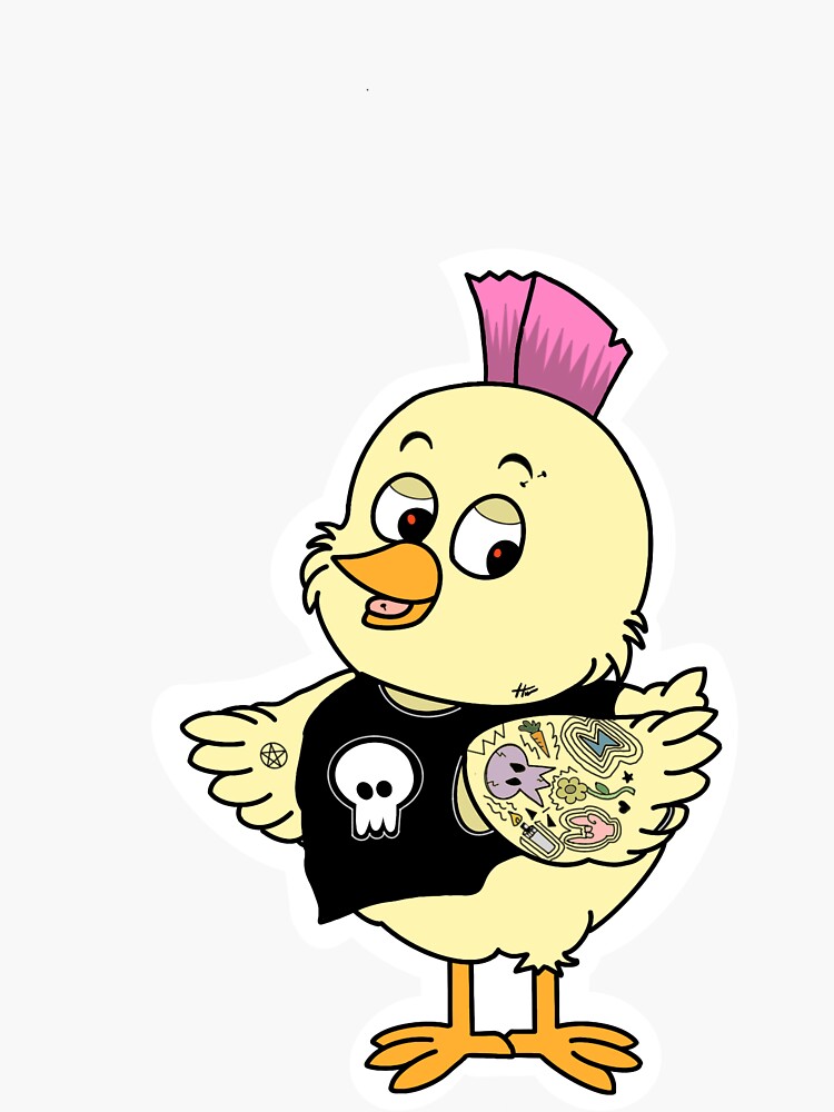 "Punk Rock Chick" Sticker by HomieHaley Redbubble