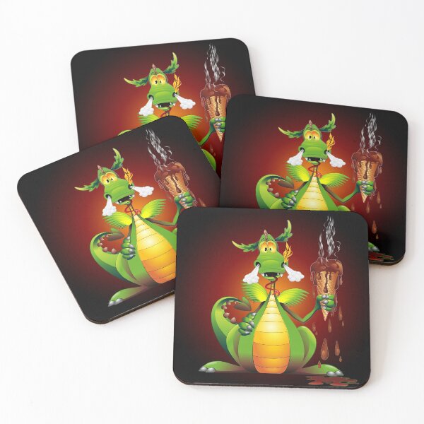 Item preview, Fun Dragon Cartoon with melted Ice Cream designed and sold by BluedarkArt.