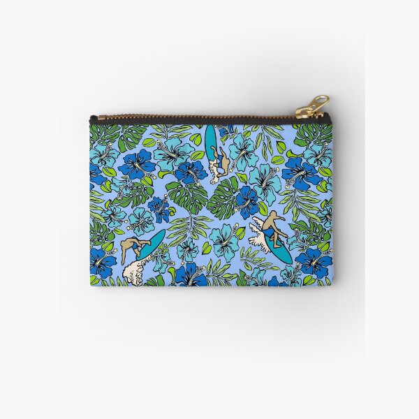 Item preview, Surf Pareau Hawaiian Hibiscus Surfing - Blue and Turquoise designed and sold by DriveIndustries.