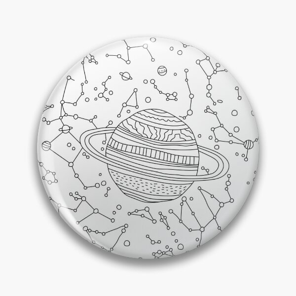 Item preview, Universe Sky Map Ink Drawing, Cosmos Illustration designed and sold by Anna Grunduls.