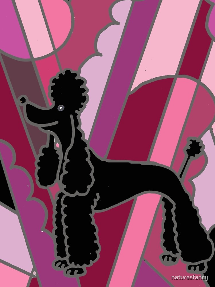 Cool Funky Black Poodle Abstract Art by naturesfancy