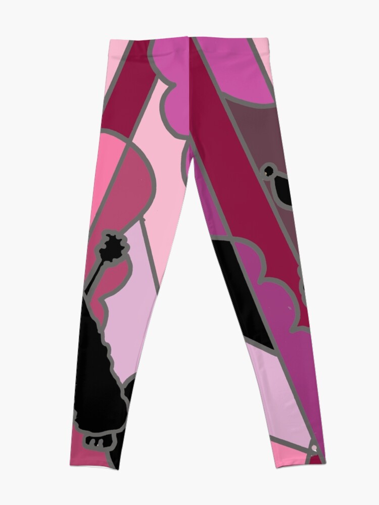 Alternate view of Cool Funky Black Poodle Abstract Art Leggings