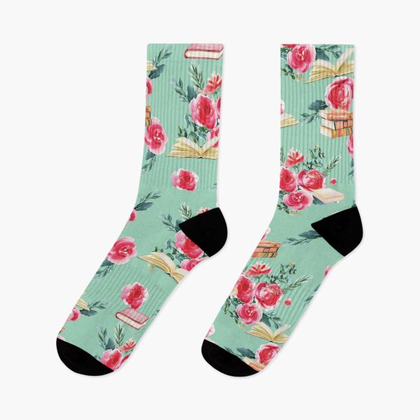 Item preview, Roses and Books with Aqua Background designed and sold by erinbookdragon.