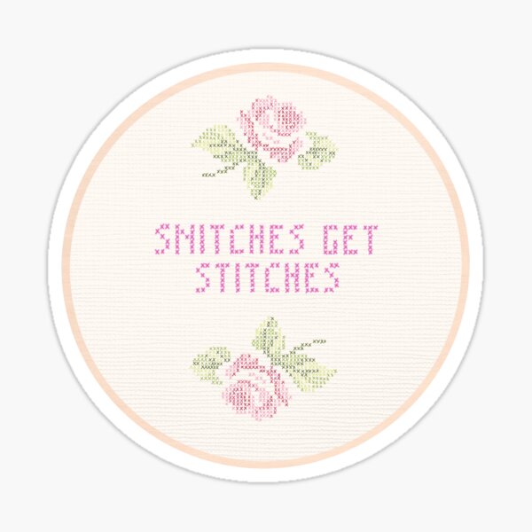 Artikel-Vorschau von Snitches Get Stitches Nadelspitzen-Kreuzstich, designt und verkauft von lettersbylo.