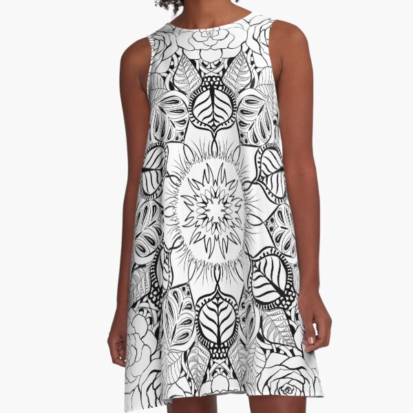 Nature Mandala A-Line Dress