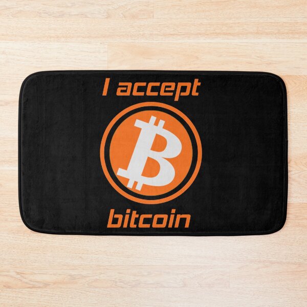 Item preview, I Accept Bitcoin Cryptocurrency Bitcoin Shirt designed and sold by Orange Pieces.