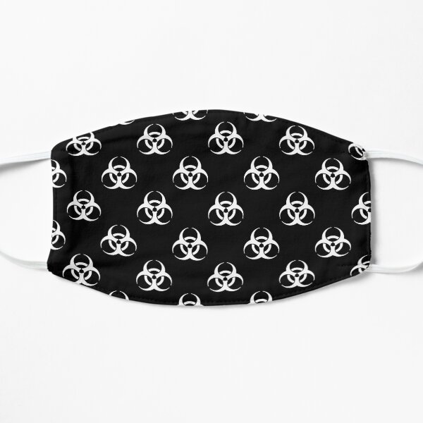 Bio Hazard Symbol Pattern Black and White Mask