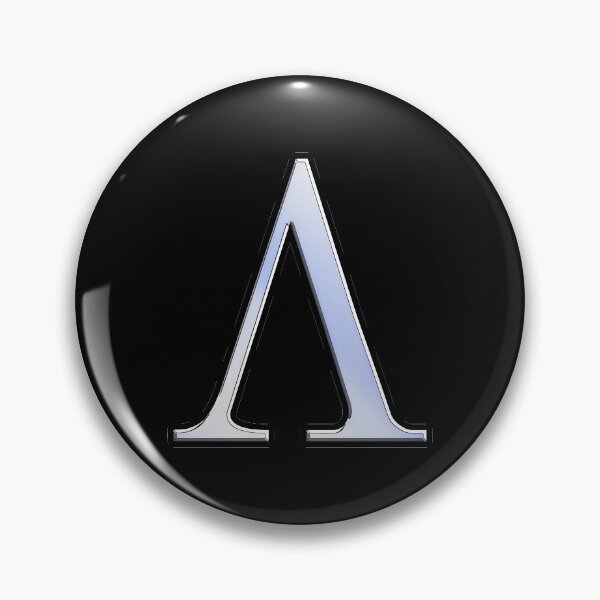 Item preview, Lambda Greek Letter Symbol Chrome Carbon Style designed and sold by Garaga.