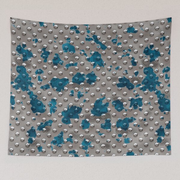 Item preview, Metal Rivet Plate - Silver w/Blue Splash [Roufxis-Rb] designed and sold by RoufXis.
