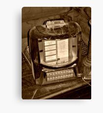Antique Diner table top Jukebox Canvas Print