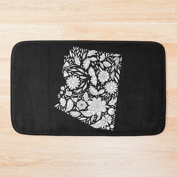 Item preview, Flowers Arizona State Map, State Map of Arizona, USA designed and sold by Anna Grunduls.