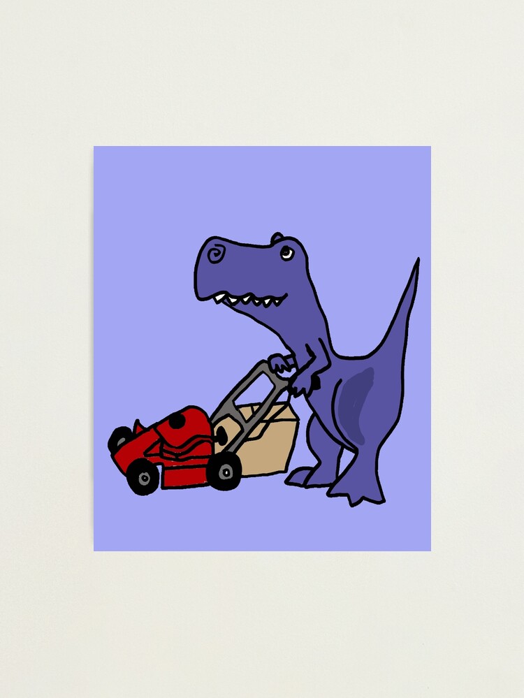 Funny T-rex Dinosaur Runner Art Board Print for Sale by naturesfancy