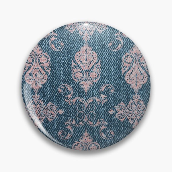 Item preview, Denim with Rose Gold Pattern designed and sold by Amy Olsen.